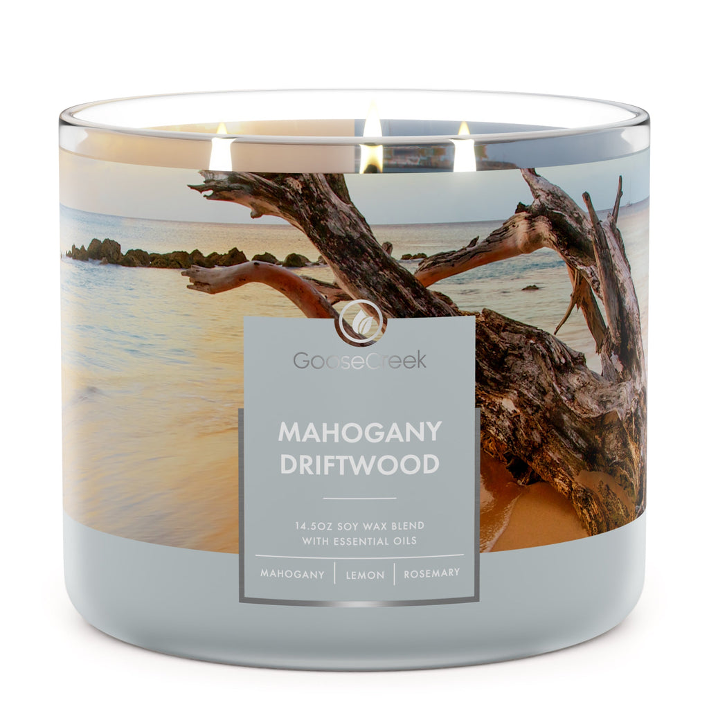 Goose Creek Mahogany Driftwood 3-Wick Scented Candle